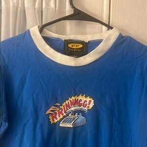 Free People Blue Graphic Crop T-Shirt Women’s Small